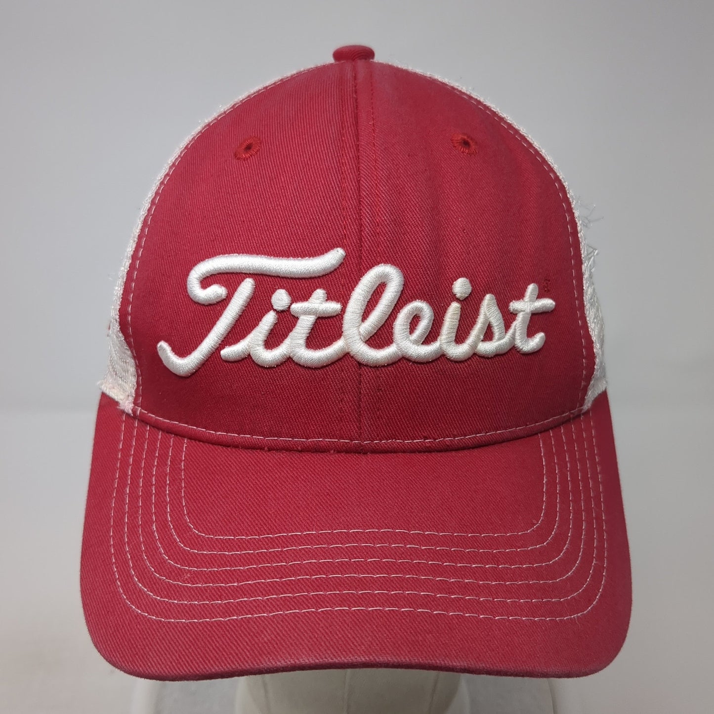 Titleist FJ Slideback Trucker Hat Red One Size Mesh Back Adjustable