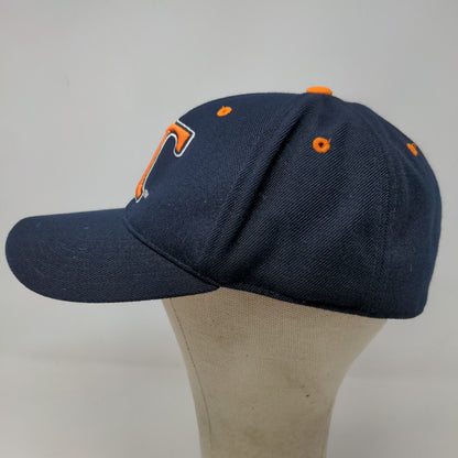 Top of the World Mens Fitted Hat Blue Size 7 3/8 Embroidered University of Texas