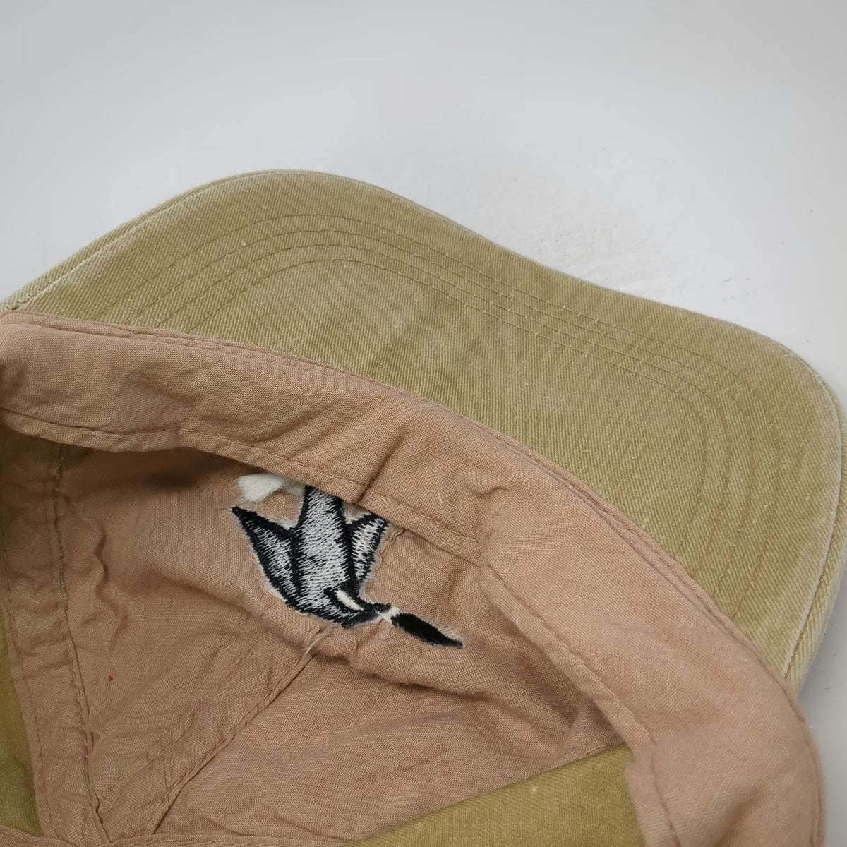 CJ Hats Baseball Cap Beige One Size Flying Bird Cotton Slideback Adjustable Hat