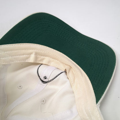 Head Baseball Cap White One Size Penn Logo Green Under Visor Slideback Hat