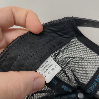 Turtle Fur Snapback Mesh Back Trucker Hat Black One Size Colorblock