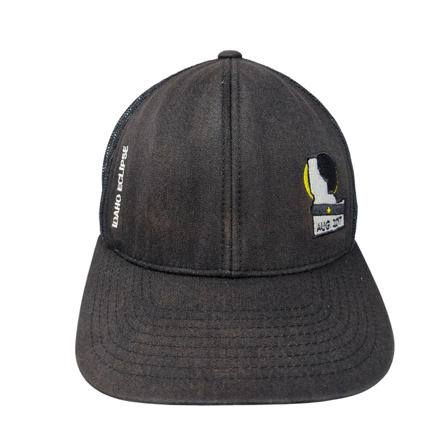 Idaho Eclipse Aug. 2017 Snapback Trucker Hat Black One Size Mesh Back