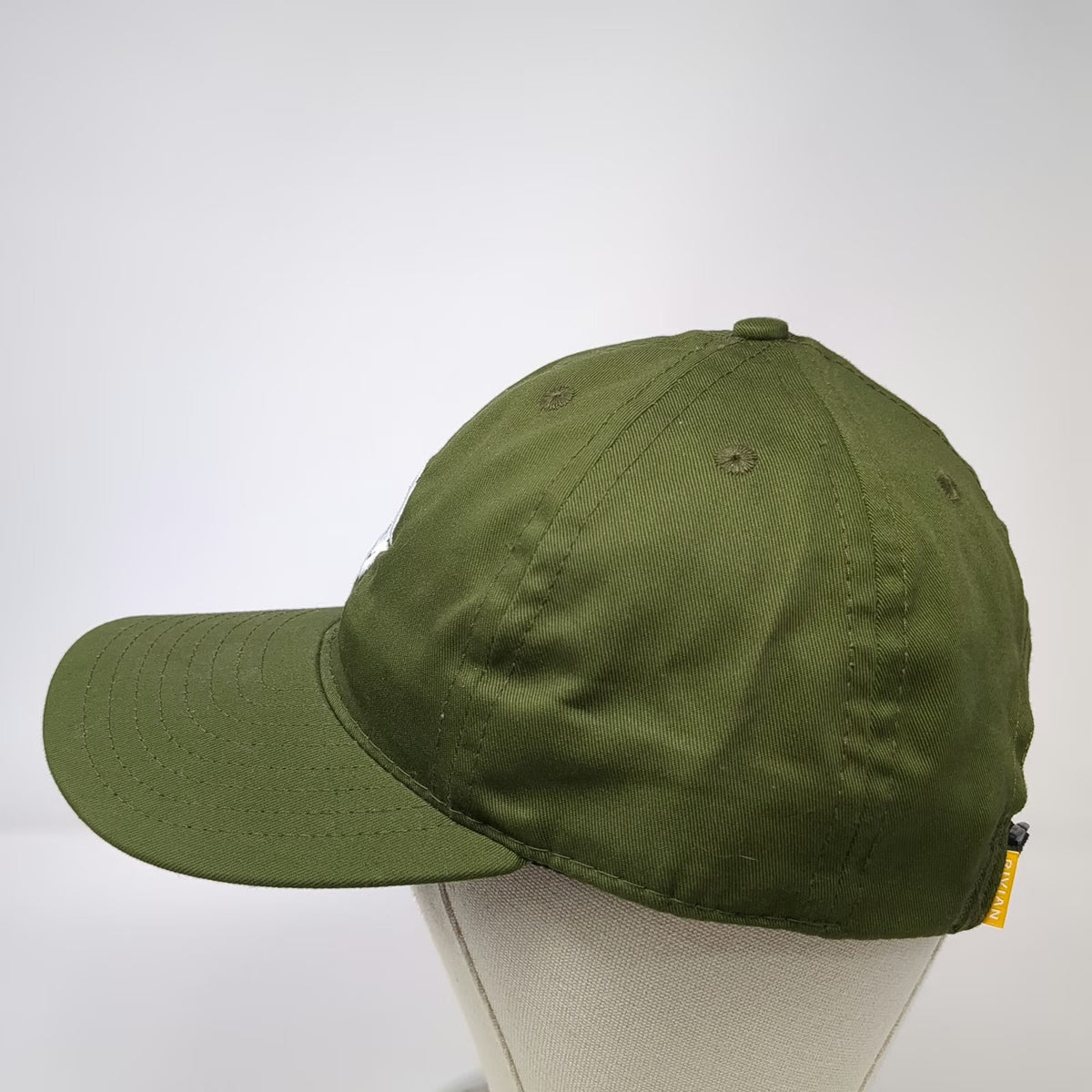 Rivian Baseball Cap Green White One Size Cotton Made in USA Adjustable Strap Hat