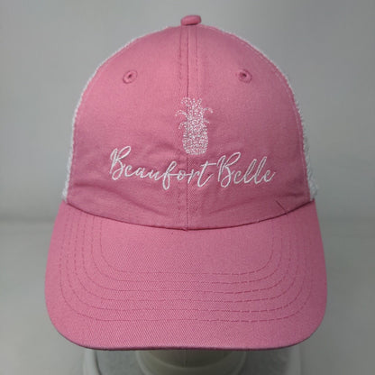 Beaufort Belle Snapback Trucker Hat Pink One Size Adjustable Mesh Back Adams