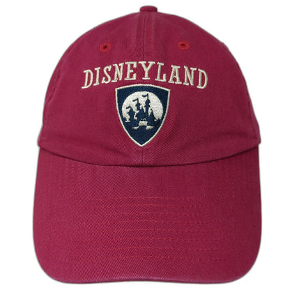 Disneyland Baseball Cap Red One Size Castle Shield Mickey Mouse Slideback Hat