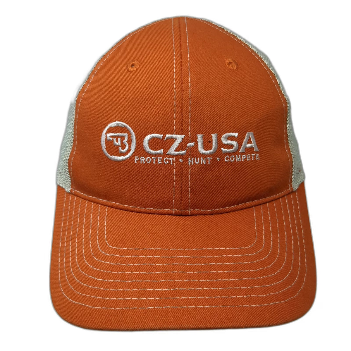 CZ-USA Baseball Cap Orange One Size Strapback Mesh Back Protect Hunt Compete Hat