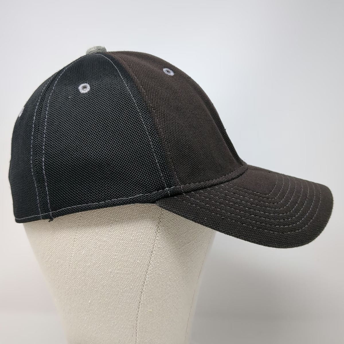 Adidas Baseball Cap Black One Size Fitted Stretch Fit Climalite Logo Hat
