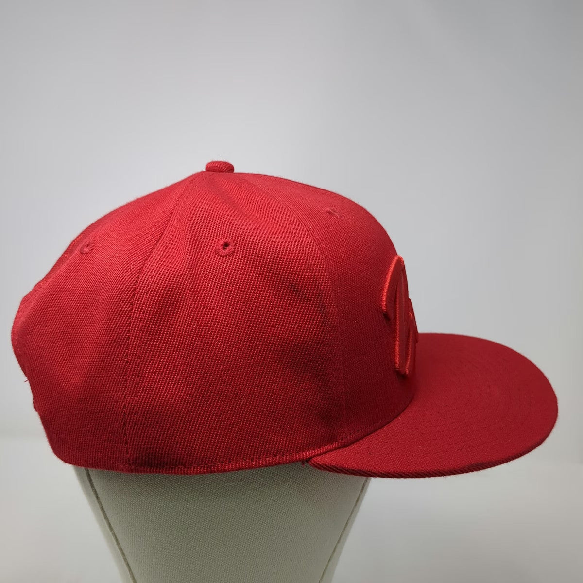 Ultra Game Chicago Bulls NBA Snapback Hat Red One Size 3D Script Logo Flat Brim