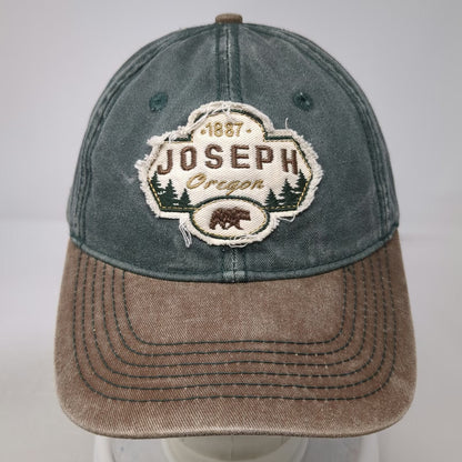 Blue 84 Baseball Cap Green Brown One Size Joseph Oregon Bear Patch Slideback hat