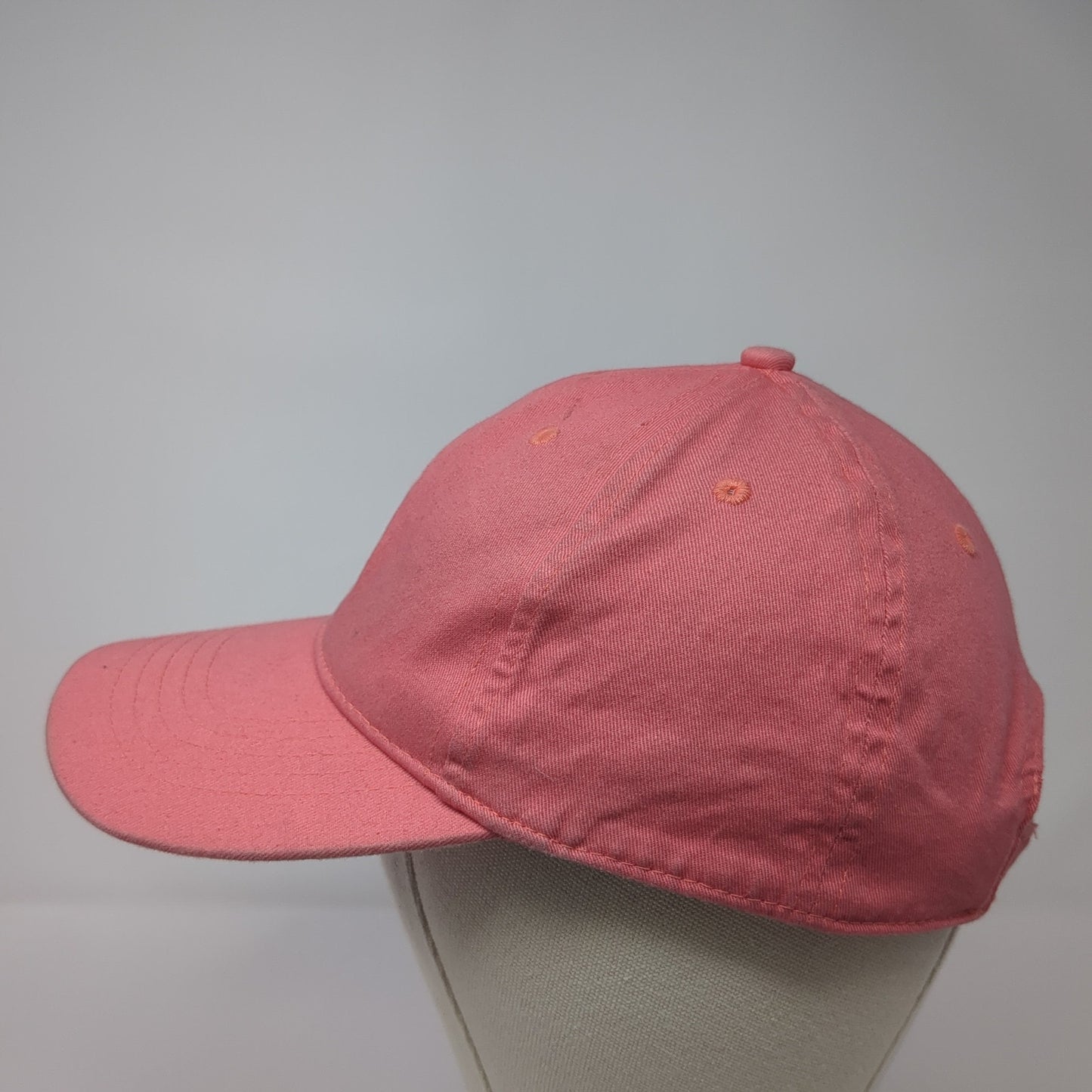 Unbranded Strapback Baseball Cap Pink One Size Adjustable 6 Panel Blank