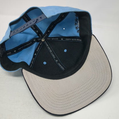 Pittsburgh Penguins NHL 47 Brand Snapback Blue Black One Size Flat Brim Logo Hat