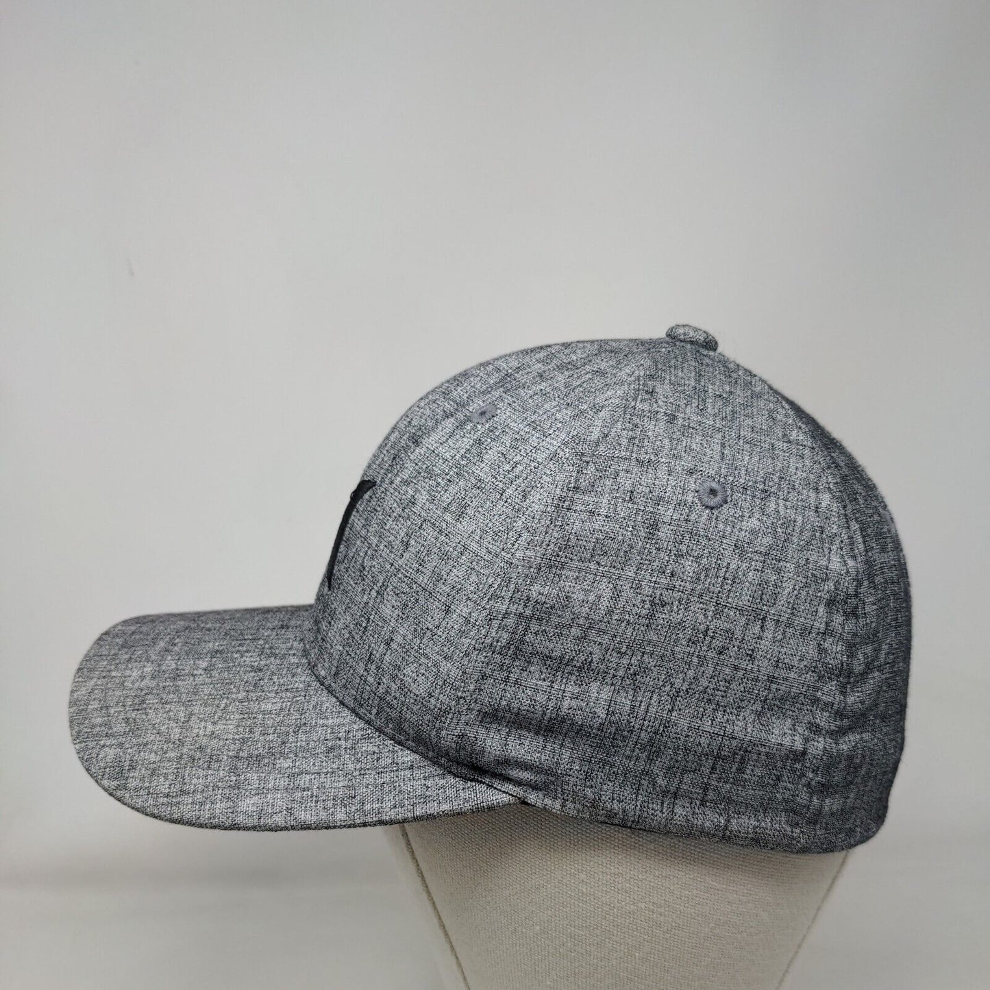 Hurley Fitted Hat Gray S/M Embroidered Flexfit 6 Panel Vent Holes