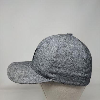 Hurley Fitted Hat Gray S/M Embroidered Flexfit 6 Panel Vent Holes