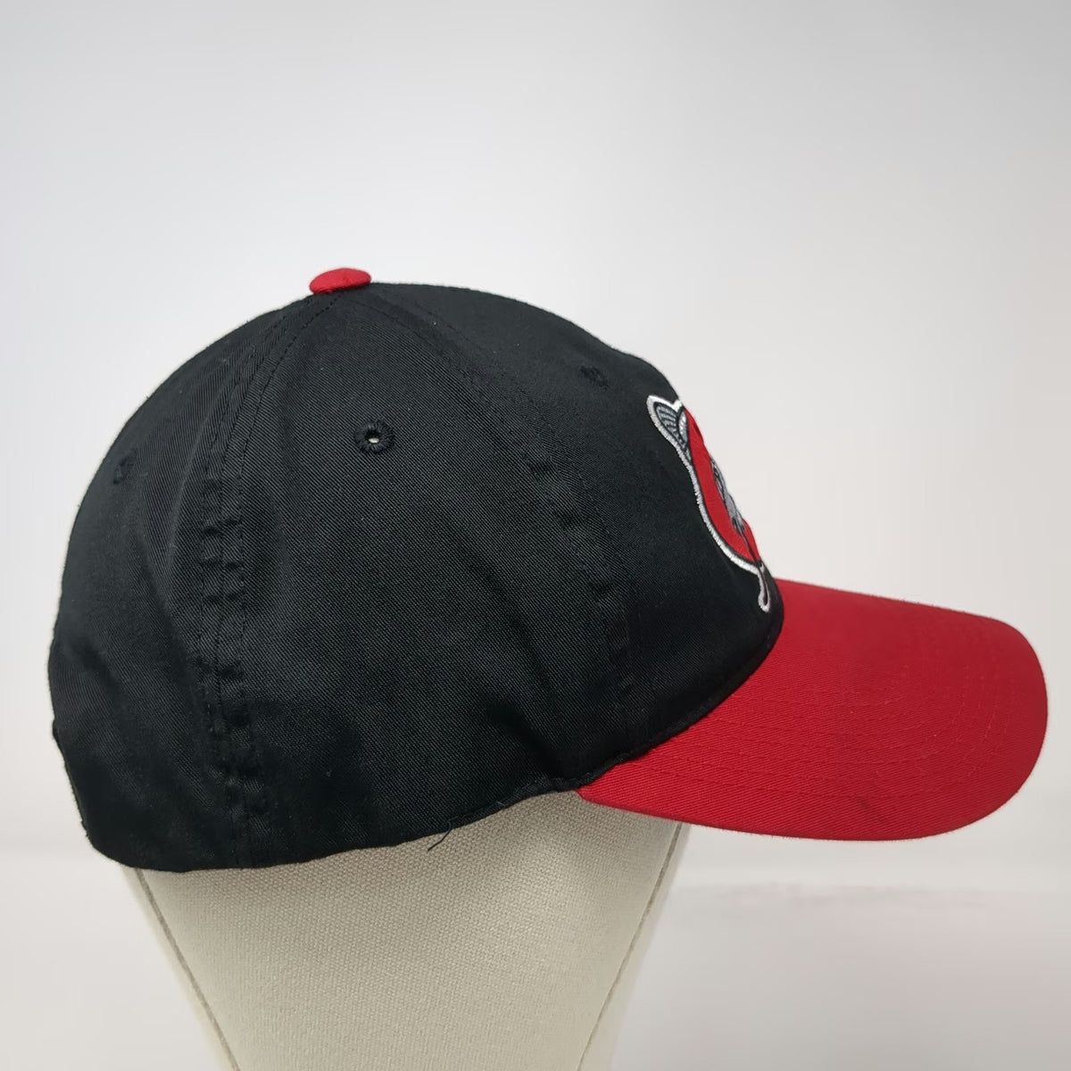 Carolina Mudcats MiLB Outdoor Cap Snapback Black Red One Size Logo Hat Two Tone
