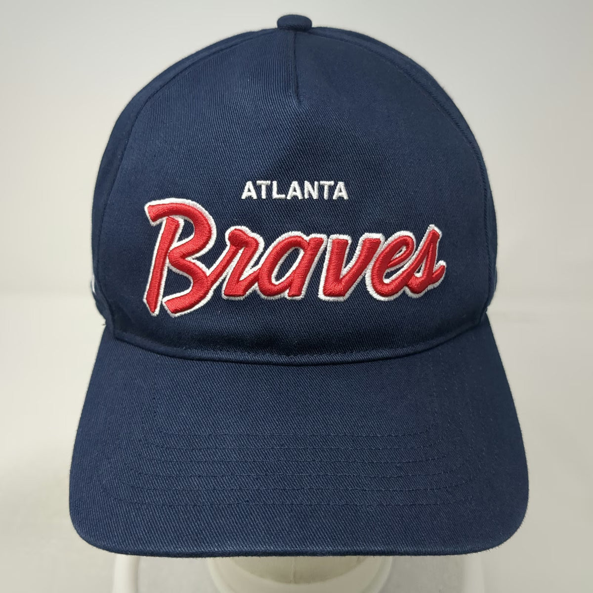 '47 Atlanta Braves MLB 5 Panel Blue Red One Size Snapback Hat Cotton Underbrim