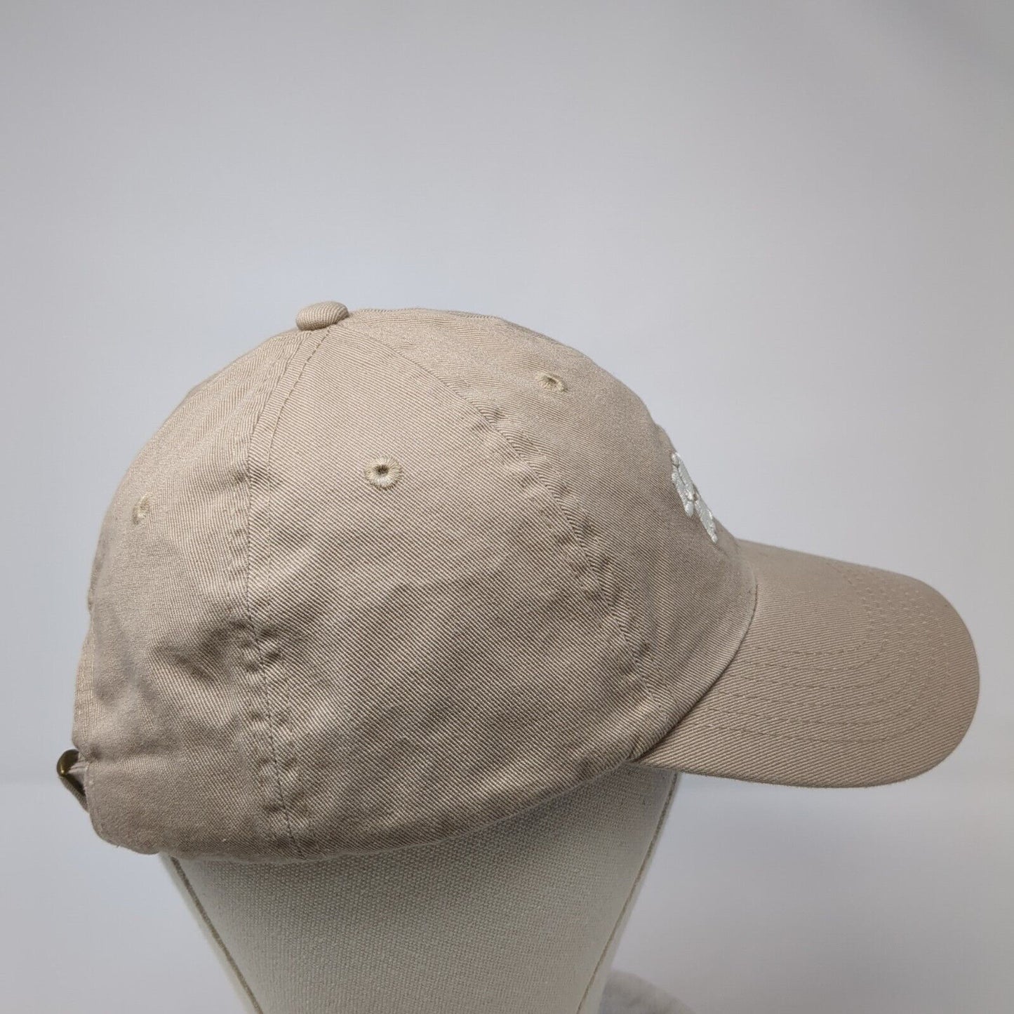 Kingdom Worker Slideback Hat Tan One Size Adjustable Embroidered 6 Panel Cotton