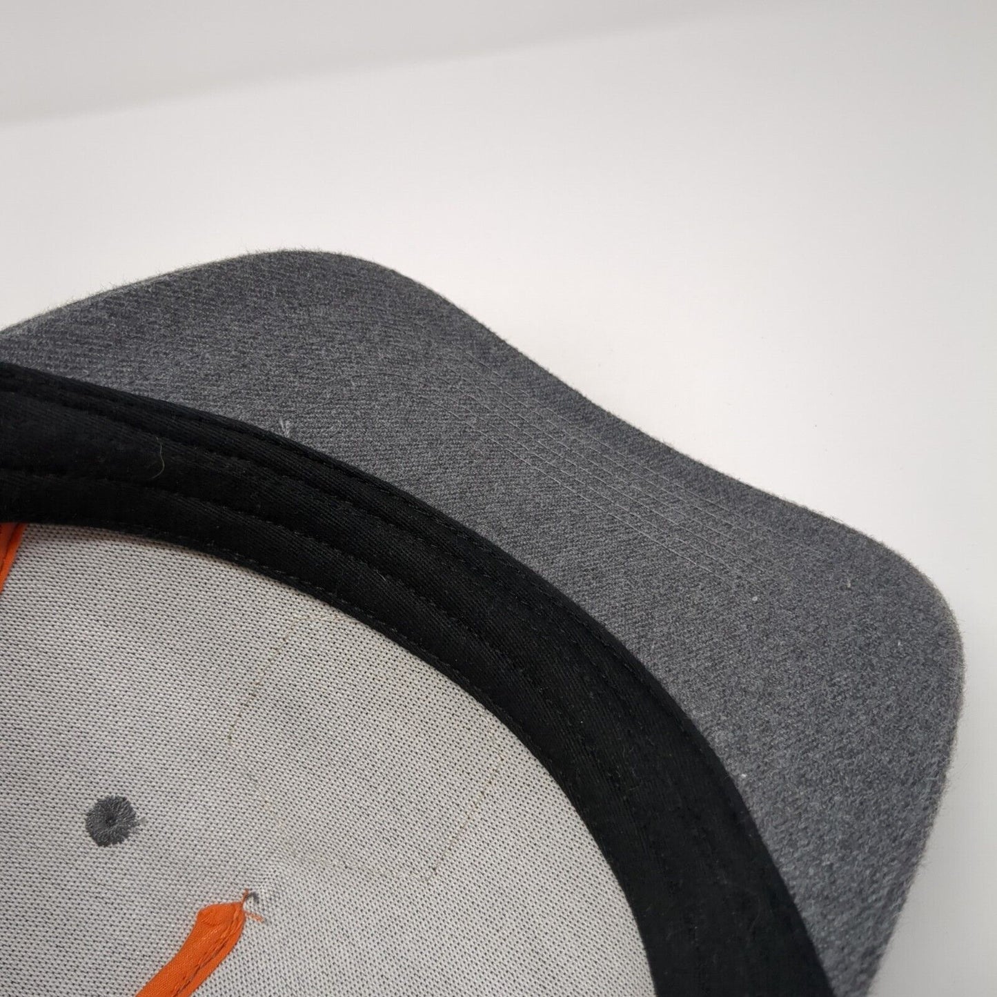 Timberline Snapback Hat Gray One Size Solid Adjustable Leather Patch