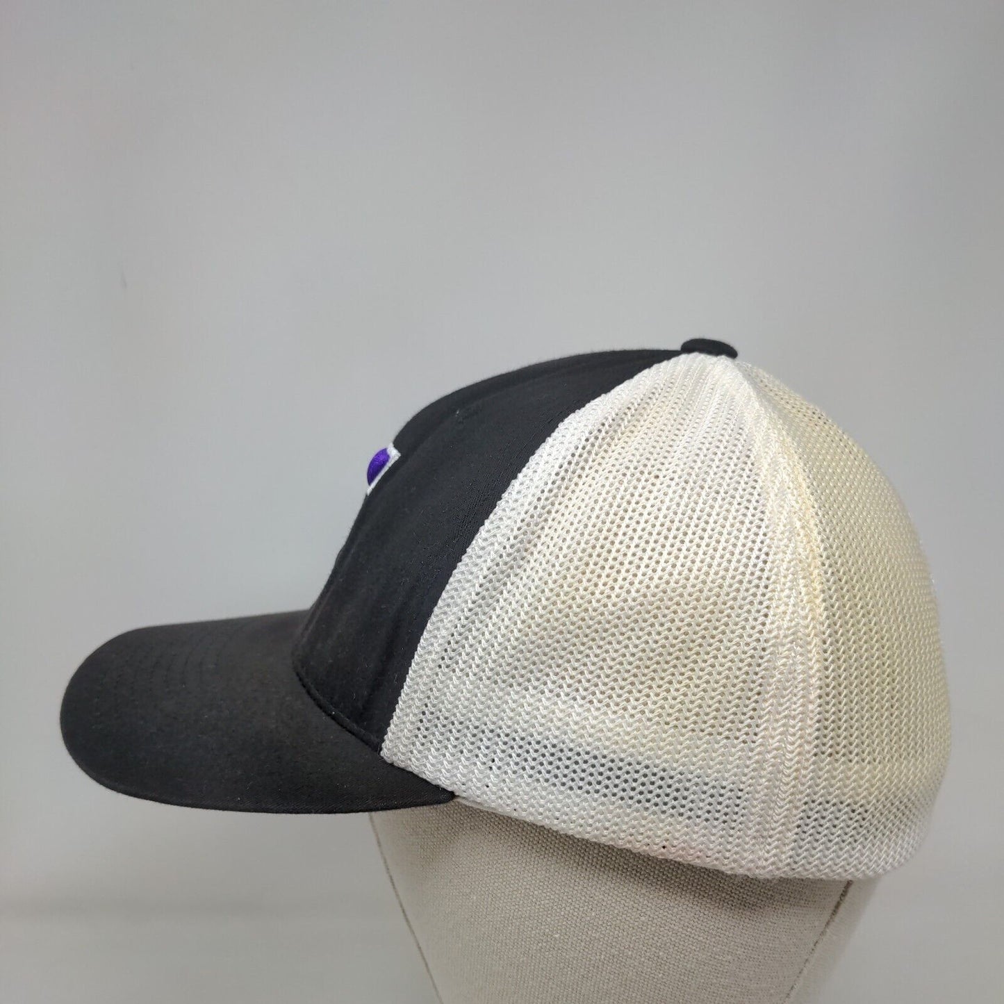Port Authority Fitted Trucker Hat Black L/XL Embroidered Mesh Back 6 Panel