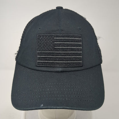 USA Flag Snapback Trucker Hat Black One Size Adjustable Patriotic Antourage