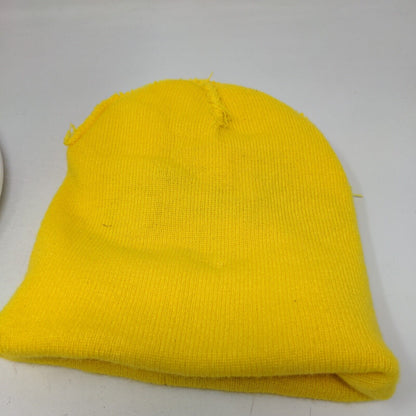 Pokemon Pikachu Youth Cuffed Beanie Hat Yellow OSFM Knit Stretch Ear Embroidered