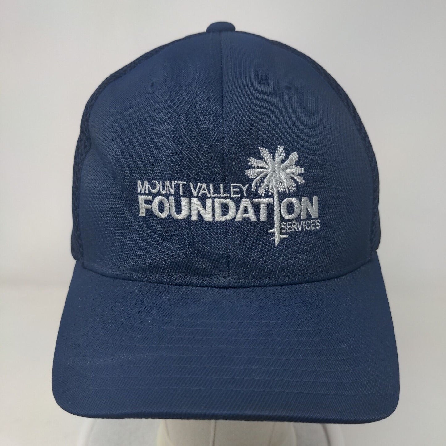 Mount Valley Foundation Services Fitted Hat Blue L/XL Embroidered