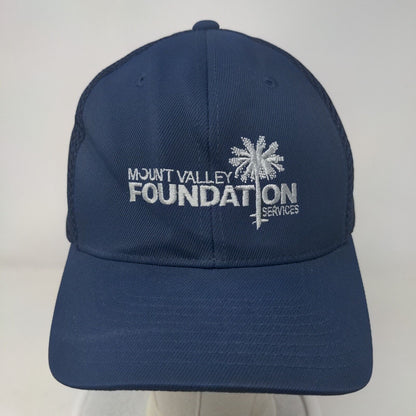 Mount Valley Foundation Services Fitted Hat Blue L/XL Embroidered