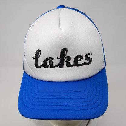 Lakes Snapback Mesh Back Trucker Hat Blue OSFM Colorblock Magic