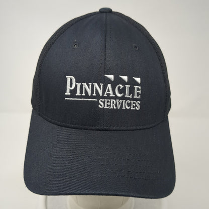 Pinnacle Services Fitted Hat Black XL Embroidered Stretch Vent Holes