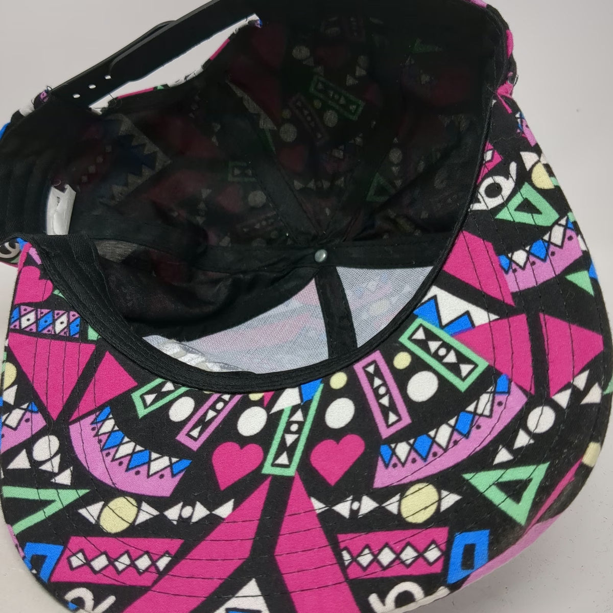 New Genesis San Diego Snapback Pink White One Size Hat 3D Embroidery Geometric