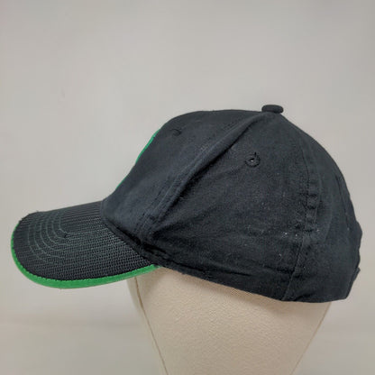 Unbranded Men's Strapback Hat Black Green OSFM Embroidered Clover Logo