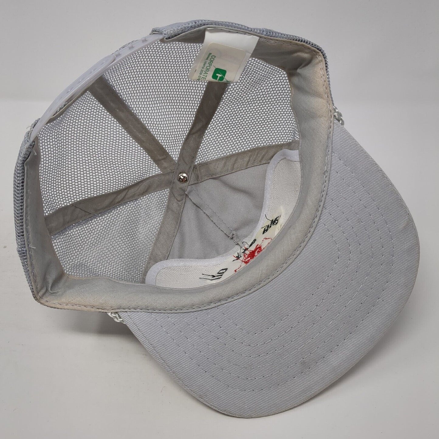 Big Sky Oil Texaco Snapback Trucker Hat Gray One Size Adjustable Mesh Back Rope