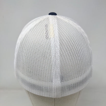 Dock WorX Fitted Trucker Hat Blue S/M Flexfit Mesh Back Port Authority