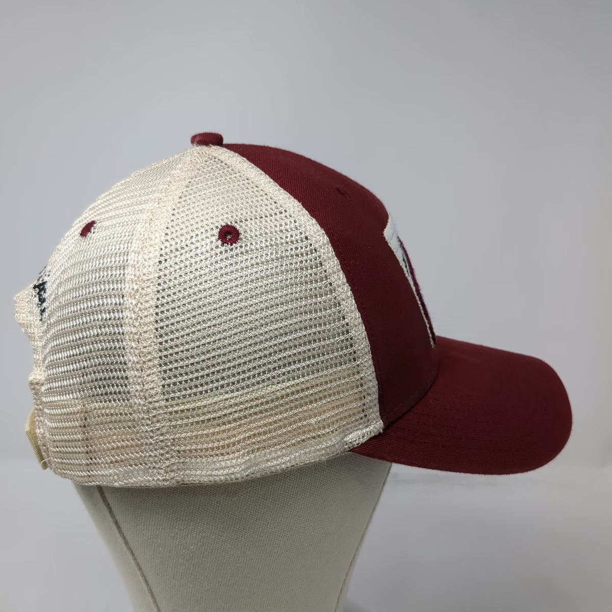 W.P.&Y.R. Baseball Cap Red One Size Skagway Alaska Mesh Patch 1898 Mountains Hat