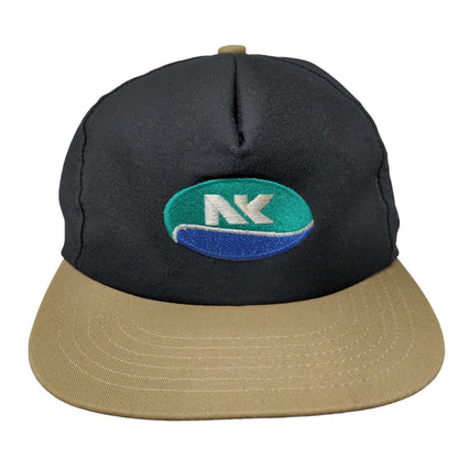 Unbranded Men's Snapback Hat Black Adjustable Embroidered NK Logo