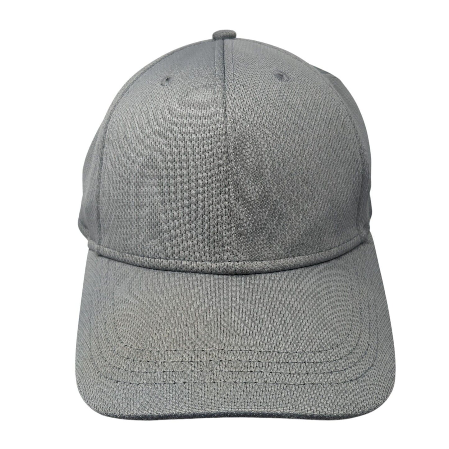 Athletic Works Fitted Hat Gray L-XL Stretch Blank Solid 6 Panel Outdoor