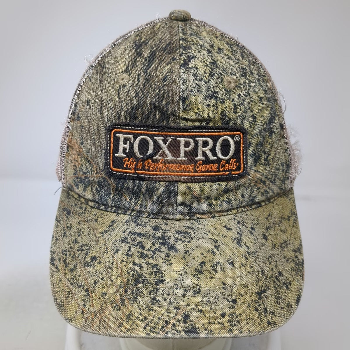 FOXPRO Baseball Cap Green One Size Camo Mesh Strapback Hunting Game Calls Hat