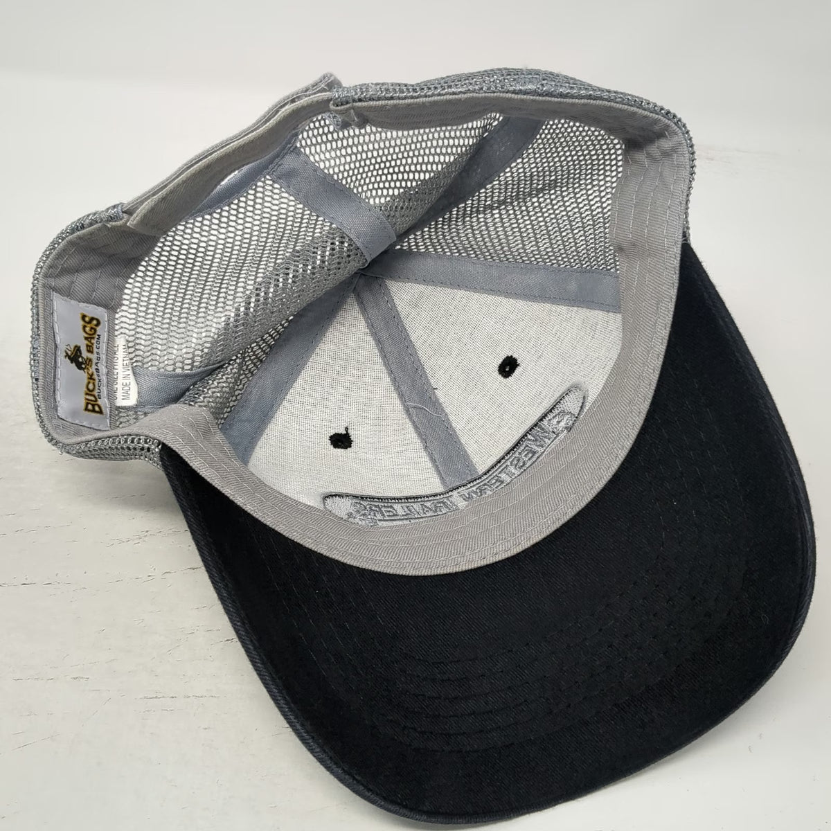 Buck's Bags Baseball Cap Gray Black Silver One Size Western Trailers Truck Hat