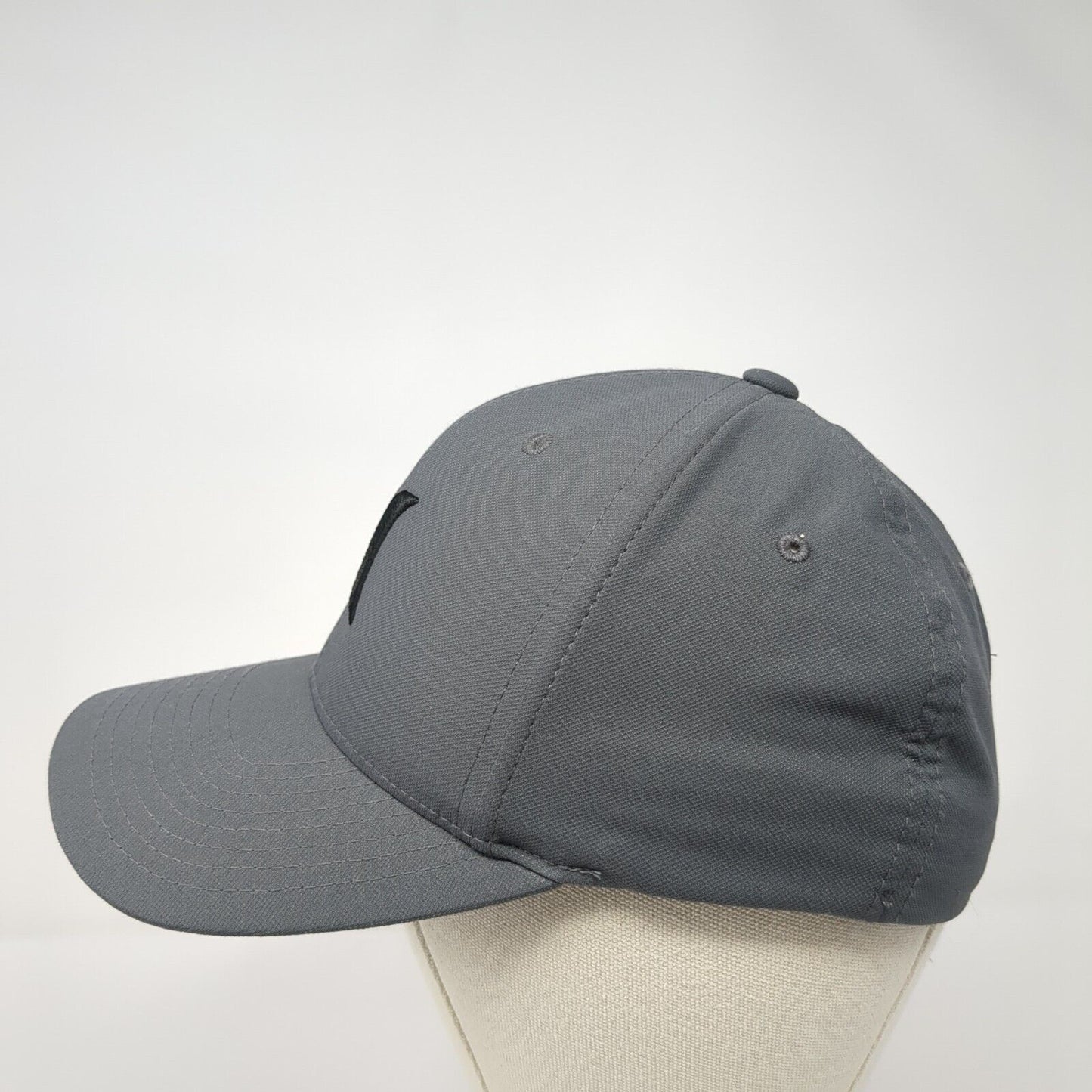 Hurley Fitted Hat Gray Small-Medium Flexfit Embroidered Logo 6 Panel