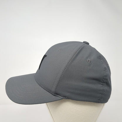 Hurley Fitted Hat Gray Small-Medium Flexfit Embroidered Logo 6 Panel
