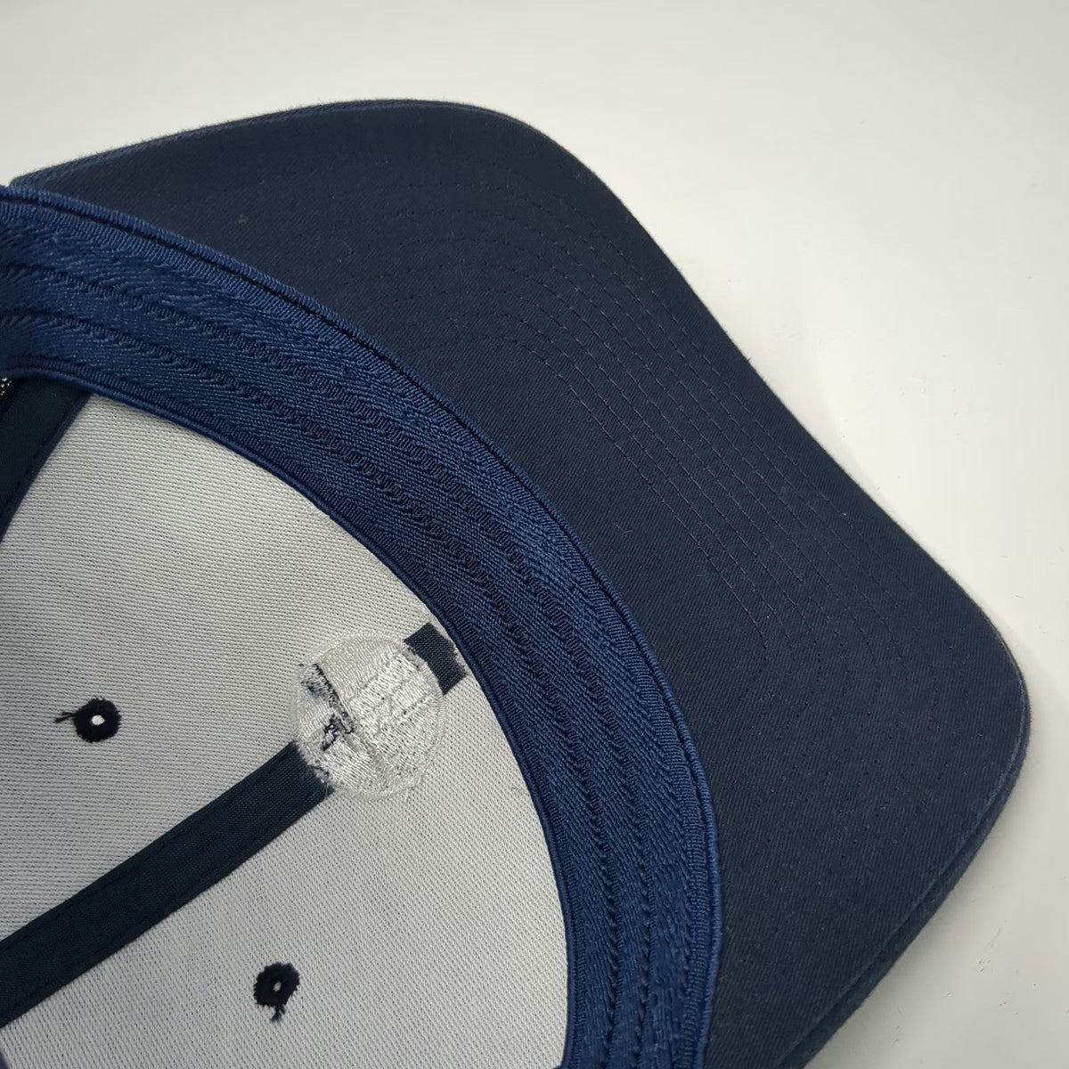Richardson Baseball Cap Blue XL Mesh Back Stretch Fit Beacon Lighthouse Logo Hat