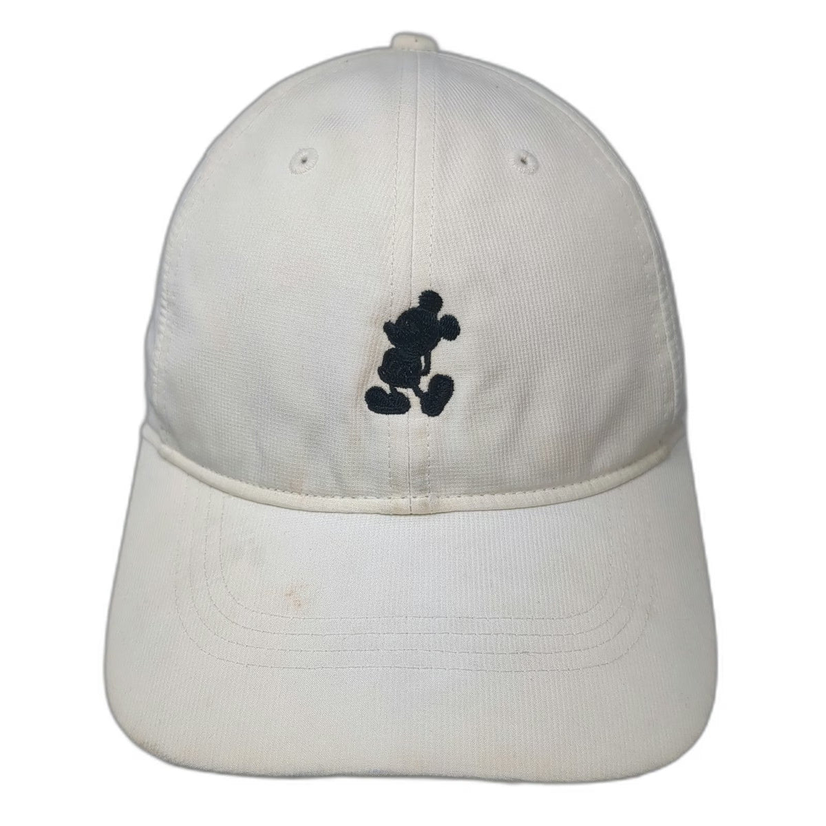 Nike Baseball Cap White OSFM Mickey Mouse Disney Parks Swoosh Golf Slideback Hat