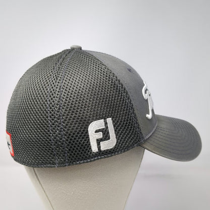 New Era Baseball Cap Gray M Titleist Golf Pro V1 FootJoy FJ Mesh Stretch Fit hat