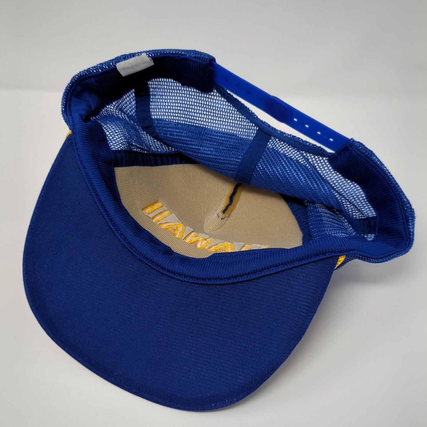 Hawaii Snapback Rope Trucker Hat Blue OSFA Mesh Back Solid Embroidered
