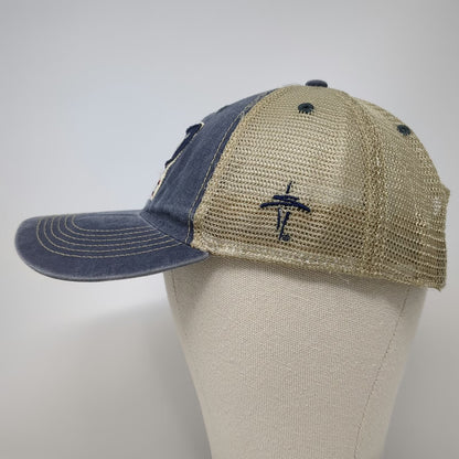 Ouray Trucker Hat Blue Beige One Size Space Needle Seattle 1962 Mesh Snapback