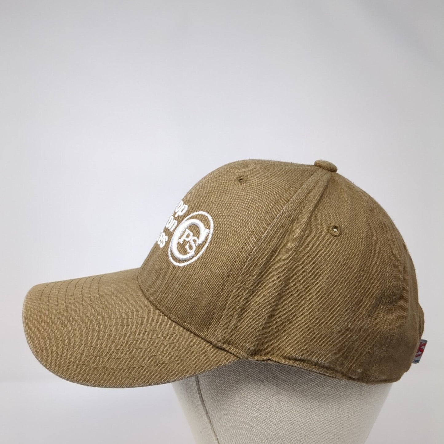 Crop Production Services Strapback Hat Brown One Size Embroidered