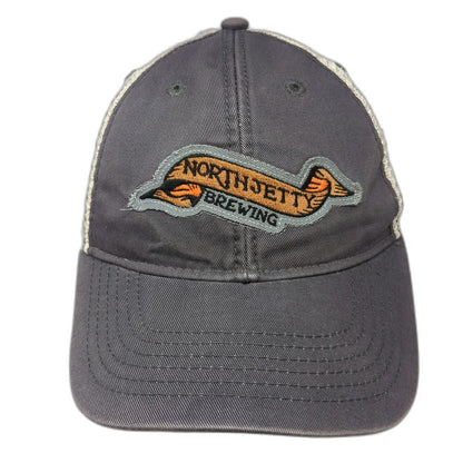 Legacy Trucker Hat Gray One Size North Jetty Brewing Mesh Snapback Patch