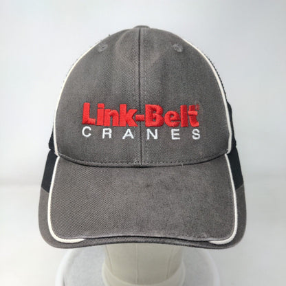 Link-Belt Cranes Strapback Trucker Hat Gray One Size Mesh Back
