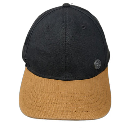 George Baseball Cap Black Brown One Size Two Tone Metal Hammer Pickaxe Rivet Hat
