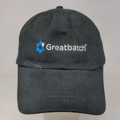 Greatbatch Men's Slideback Hat Black Size OSFA Embroidered Logo 100% Cotton