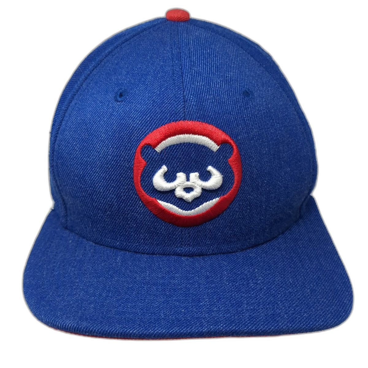 New Era Chicago Cubs MLB Snapback Hat Blue Red One Size Cooperstown Wool Blend